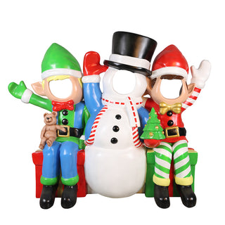 Snowman and friends photo op