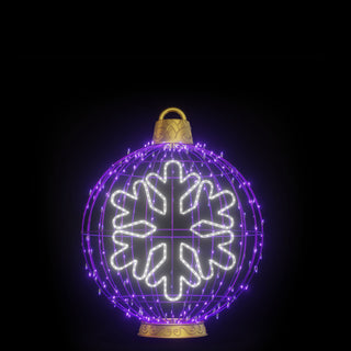 Christmas Ball "snowflake" (purple)