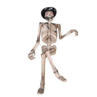 SKELETON SITTING ON A BENCH