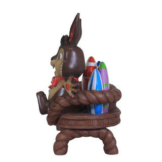 Easter Egg Bench With Easter Bunny