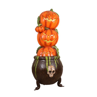 Pumpkins in Cauldron Pillar