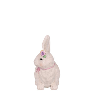 WHITE BUNNY LAYING