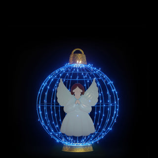 Christmas Ball "angel" (blue)