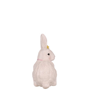 WHITE BUNNY LAYING