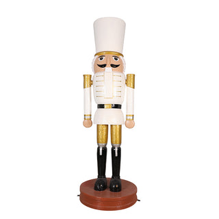 NUTCRACKER WOOD CARVED 275CM (WHITE AND GOLD)