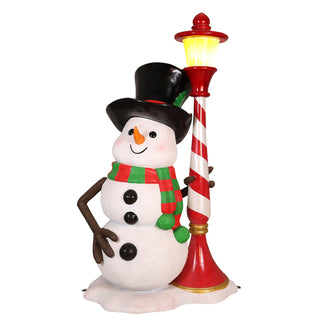 Snowman With Lamp Post