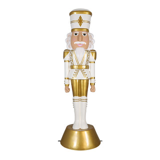 American Christmas Nutcracker 9ft. - White & Gold