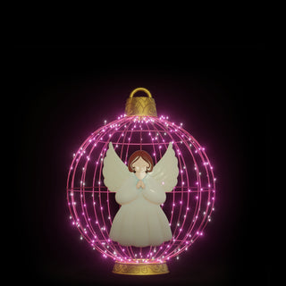 Christmas Ball "angel" (pink)