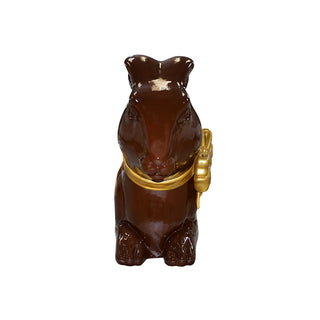 EASTER CHOCOLATE BUNNY SOFA (CHOCOLATE WITH GOLD SCARF HIGH GLOSS)