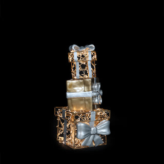 CHRISTMAS GIFT STACK (ALU/RESIN) SMALL (36V)